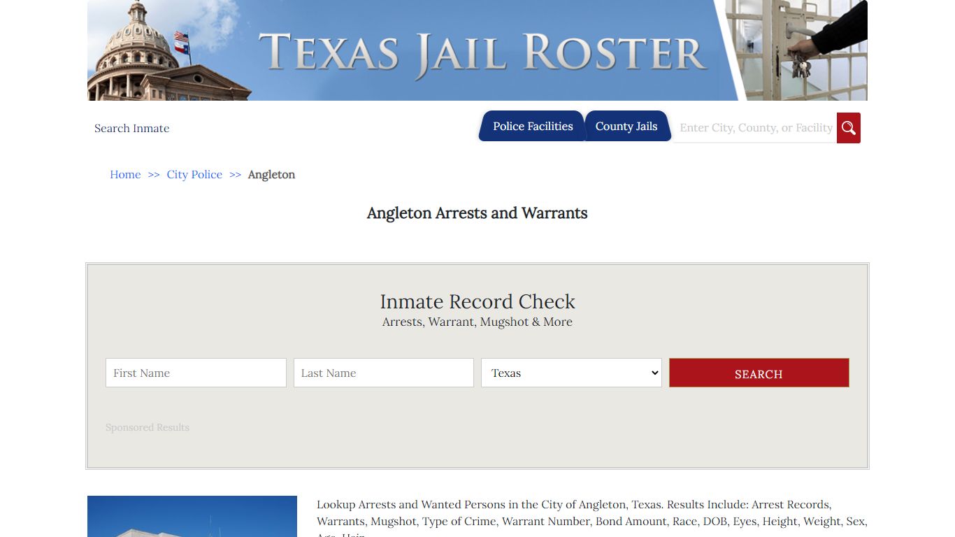 Angleton Arrests and Warrants | Jail Roster Search